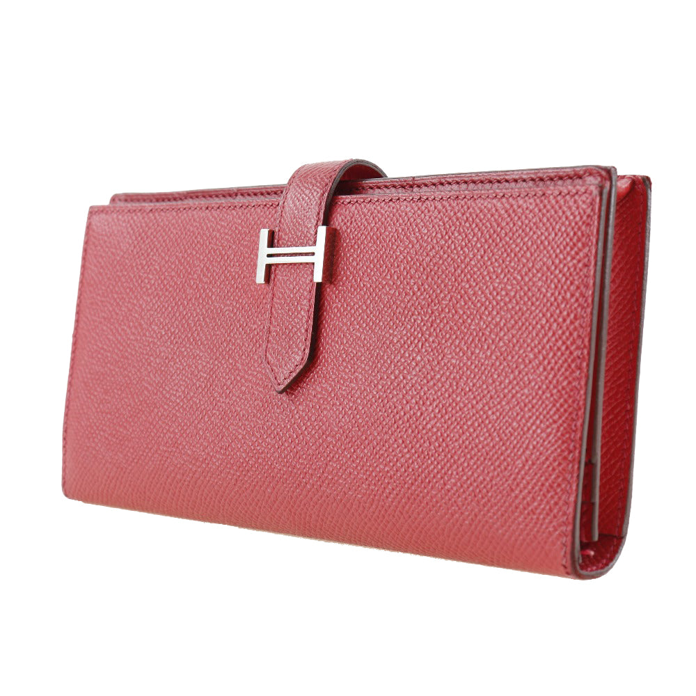Hermès Red Leather Béarn