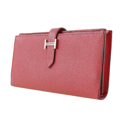 Hermès Red Leather Béarn