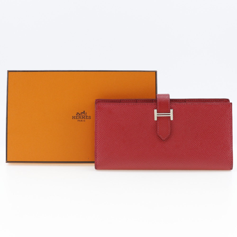 Hermès Red Leather Béarn