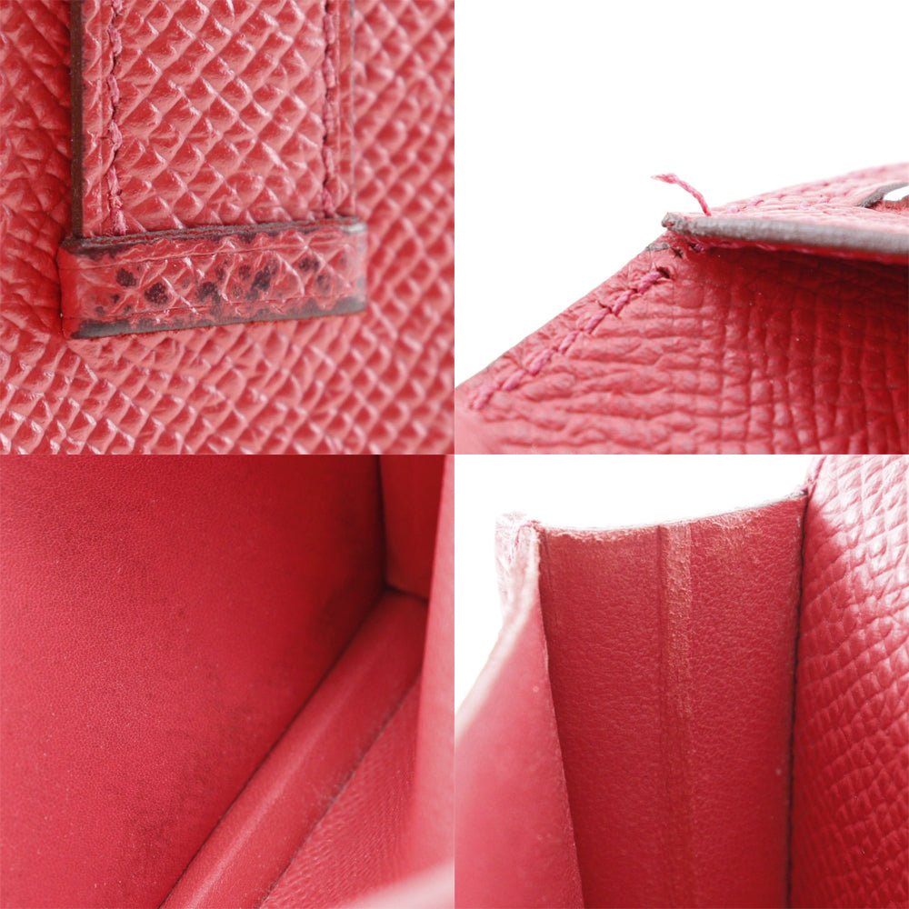 Hermès Red Leather Béarn