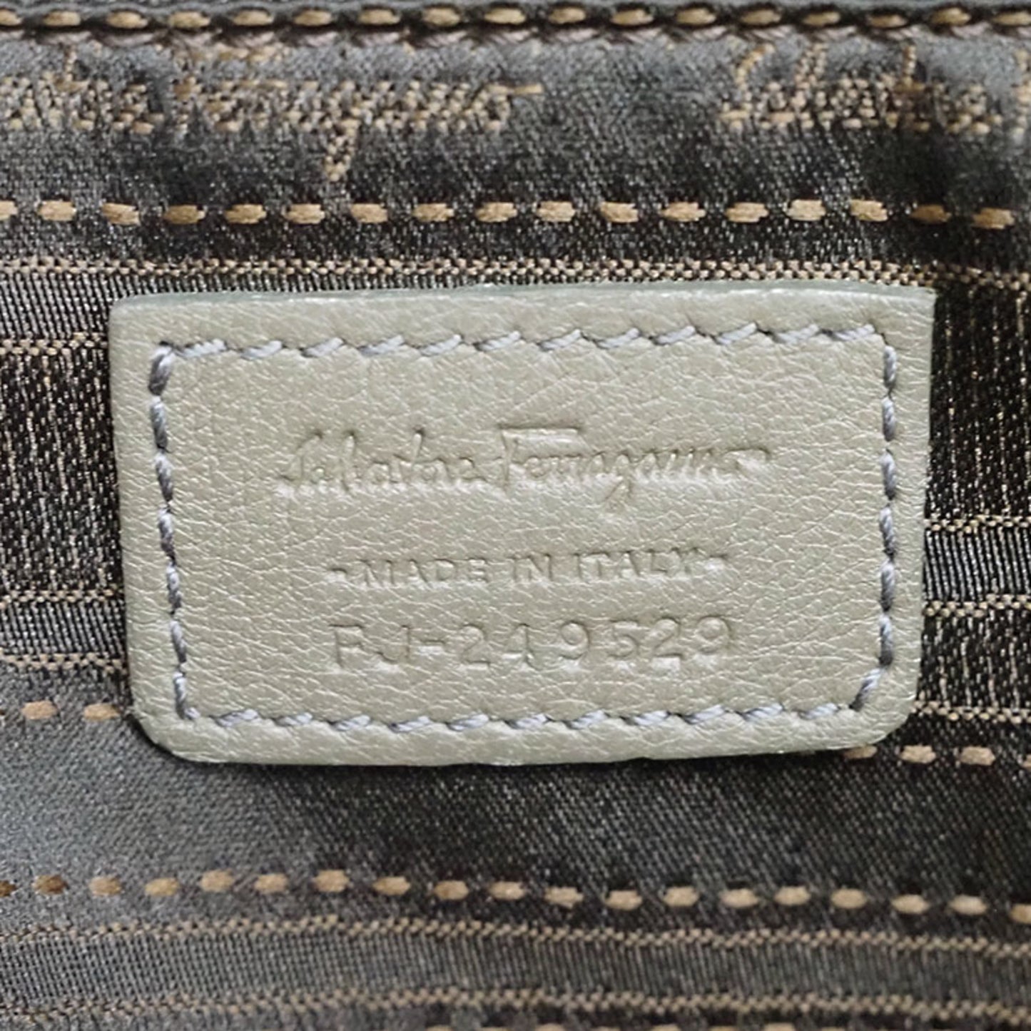 Salvatore Ferragamo Gray Leather Tote