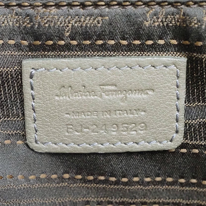 Salvatore Ferragamo Gray Leather Tote