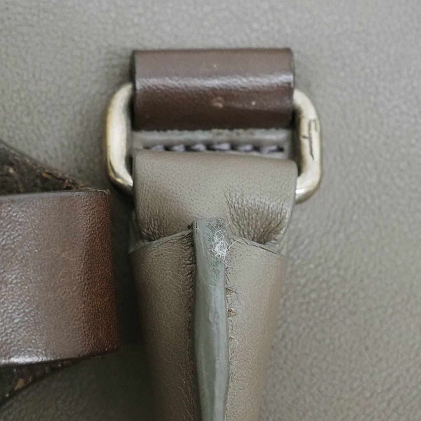 Salvatore Ferragamo Gray Leather Tote