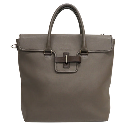 Salvatore Ferragamo Gray Leather Tote