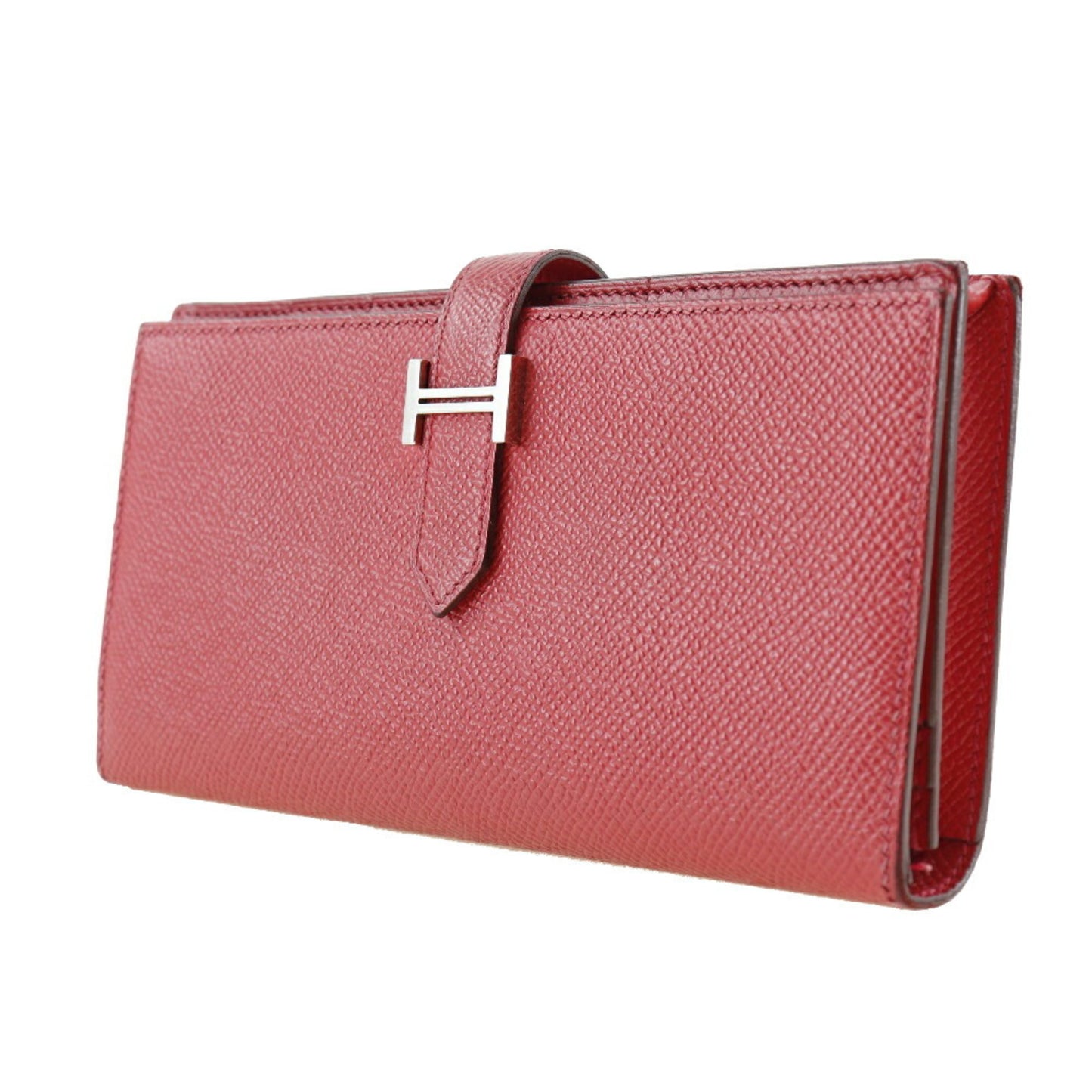Hermès Red Leather Béarn