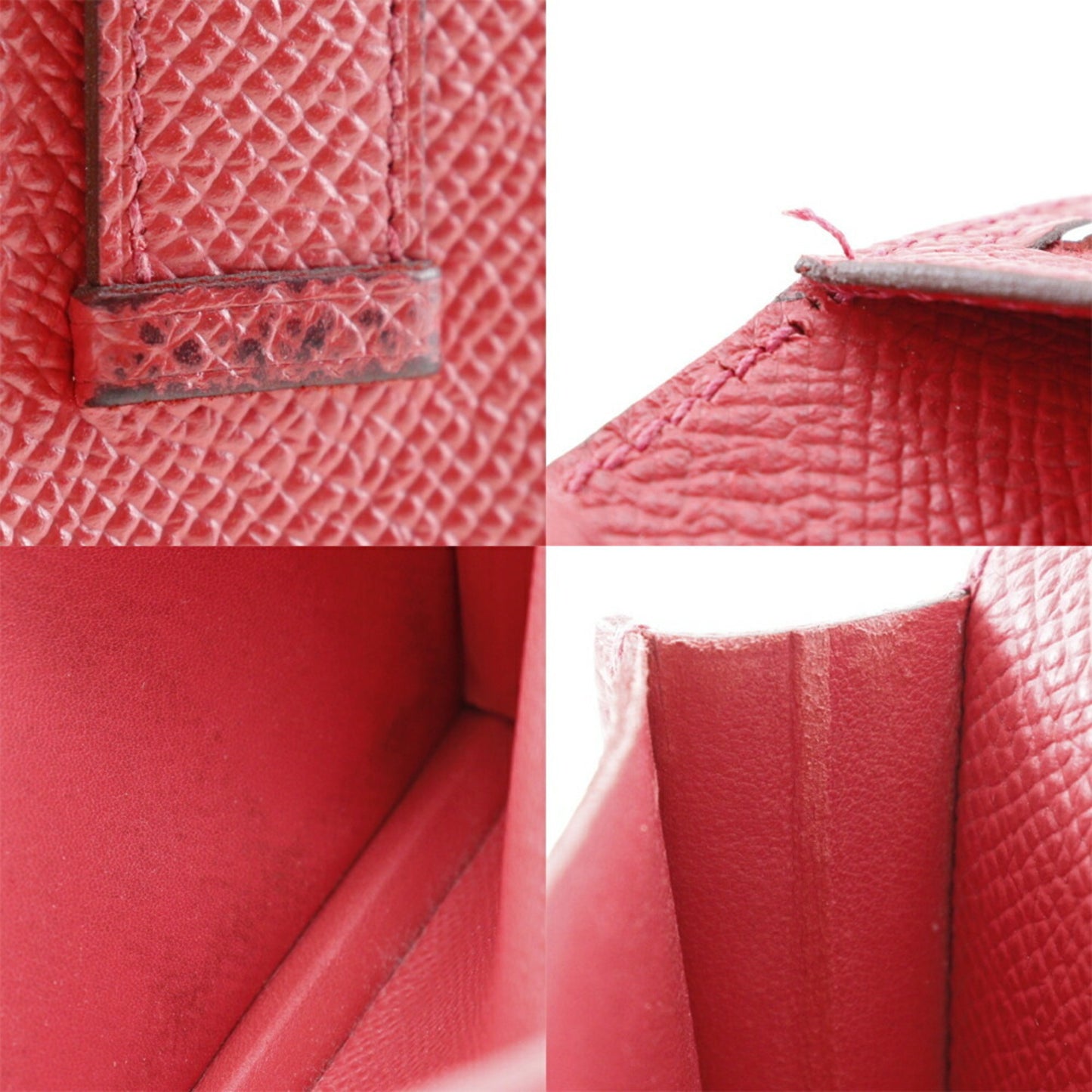 Hermès Red Leather Béarn