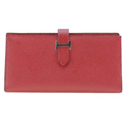 Hermès Red Leather Béarn