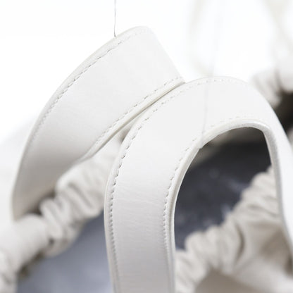 Bottega Veneta White Leather Backpack