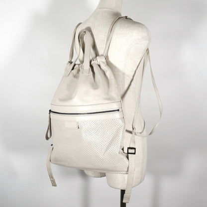 Bottega Veneta White Leather Backpack