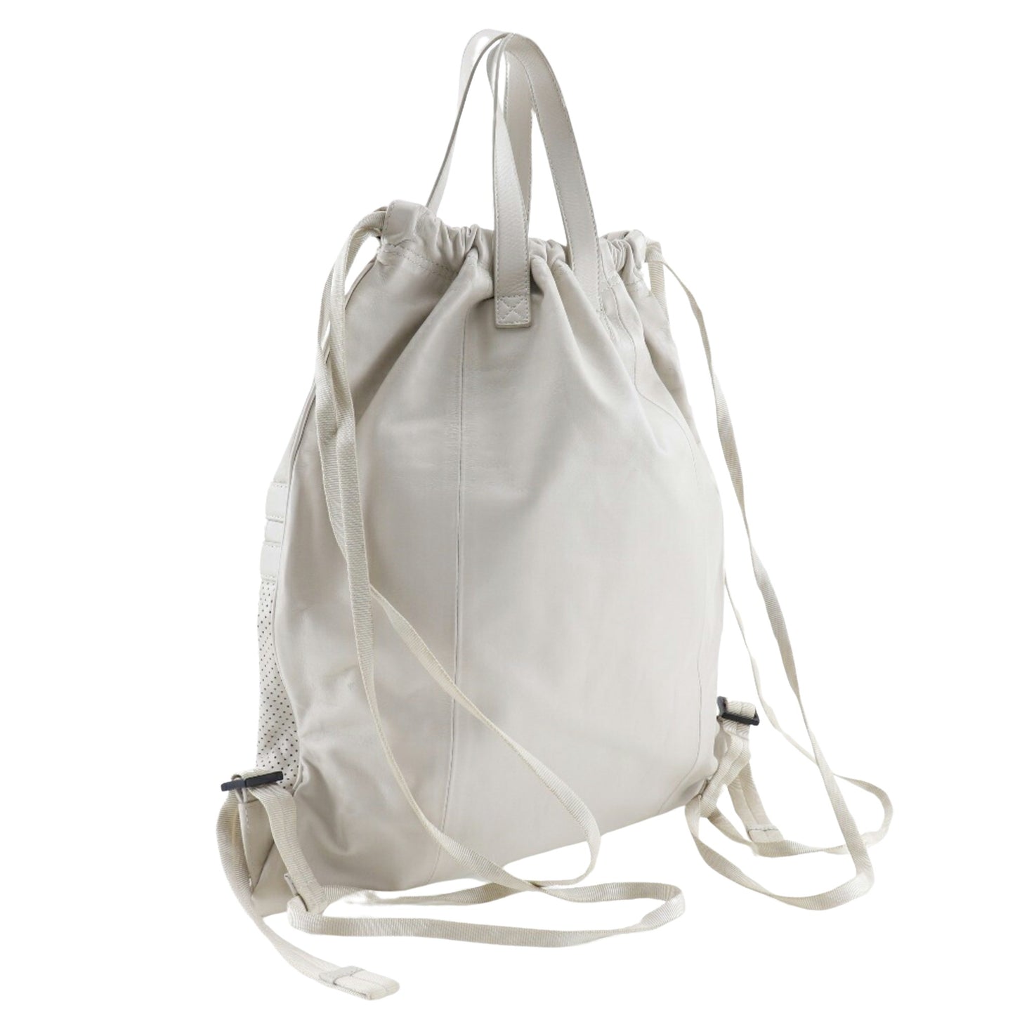 Bottega Veneta White Leather Backpack