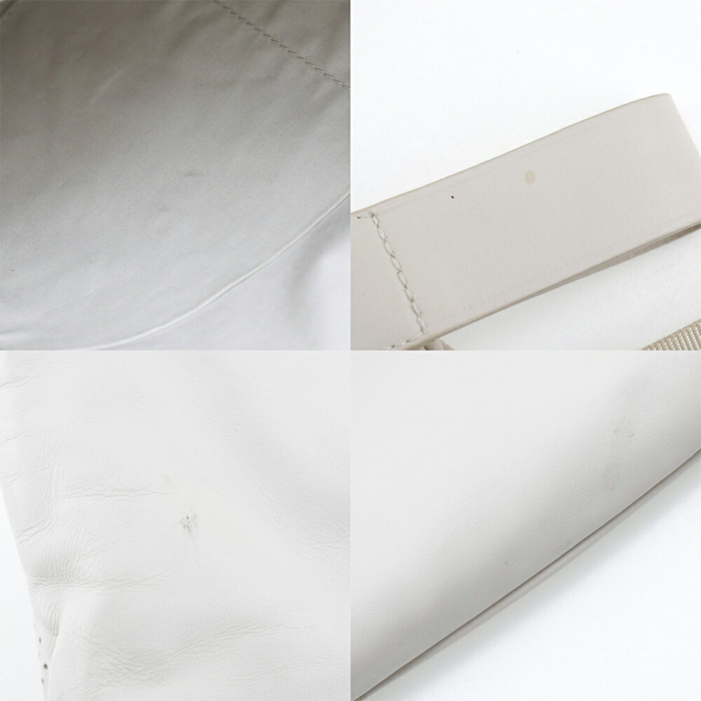 Bottega Veneta White Leather Backpack