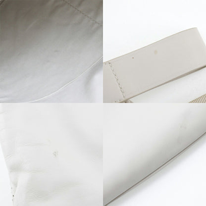 Bottega Veneta White Leather Backpack