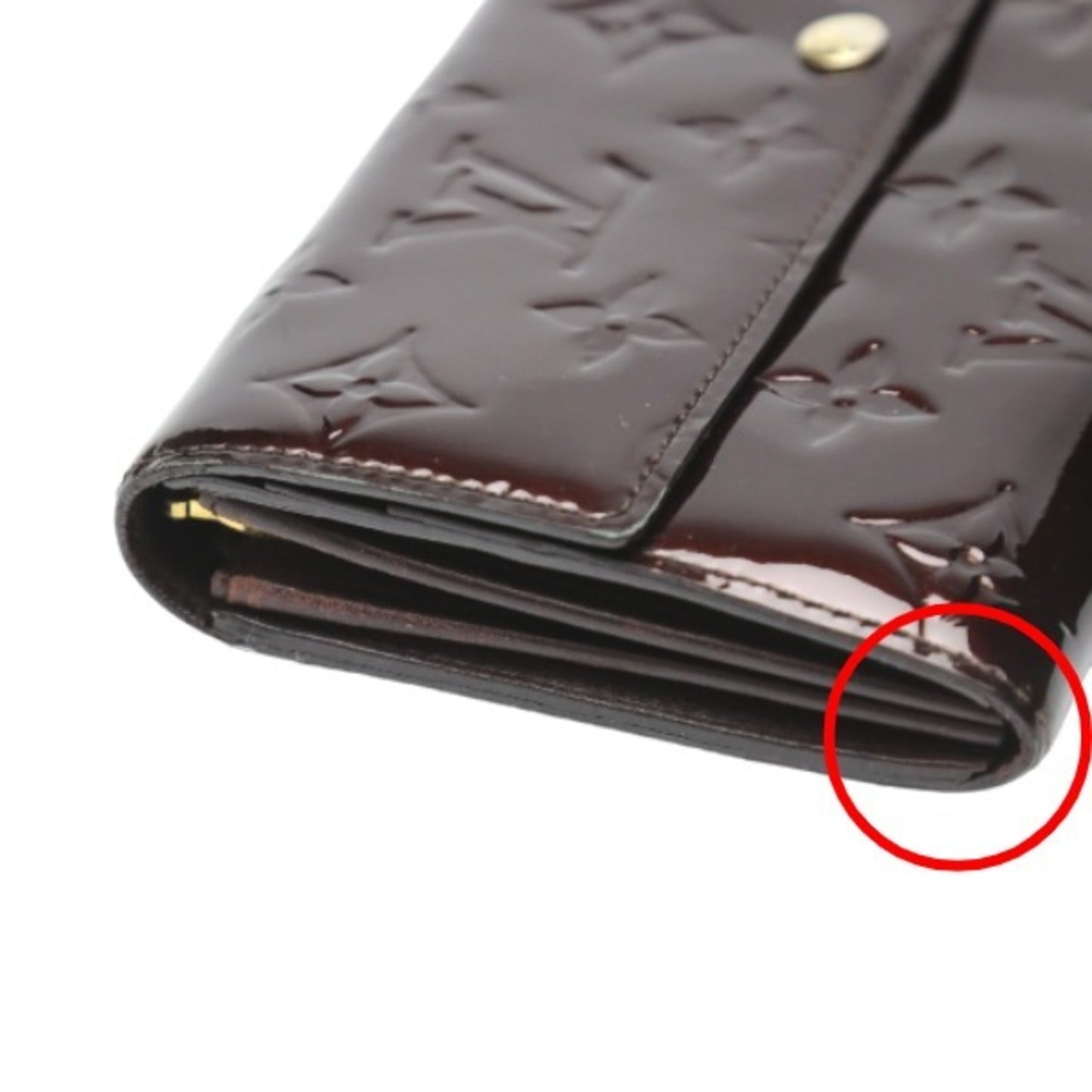 Louis Vuitton Red Patent Leather Portefeuille Sarah