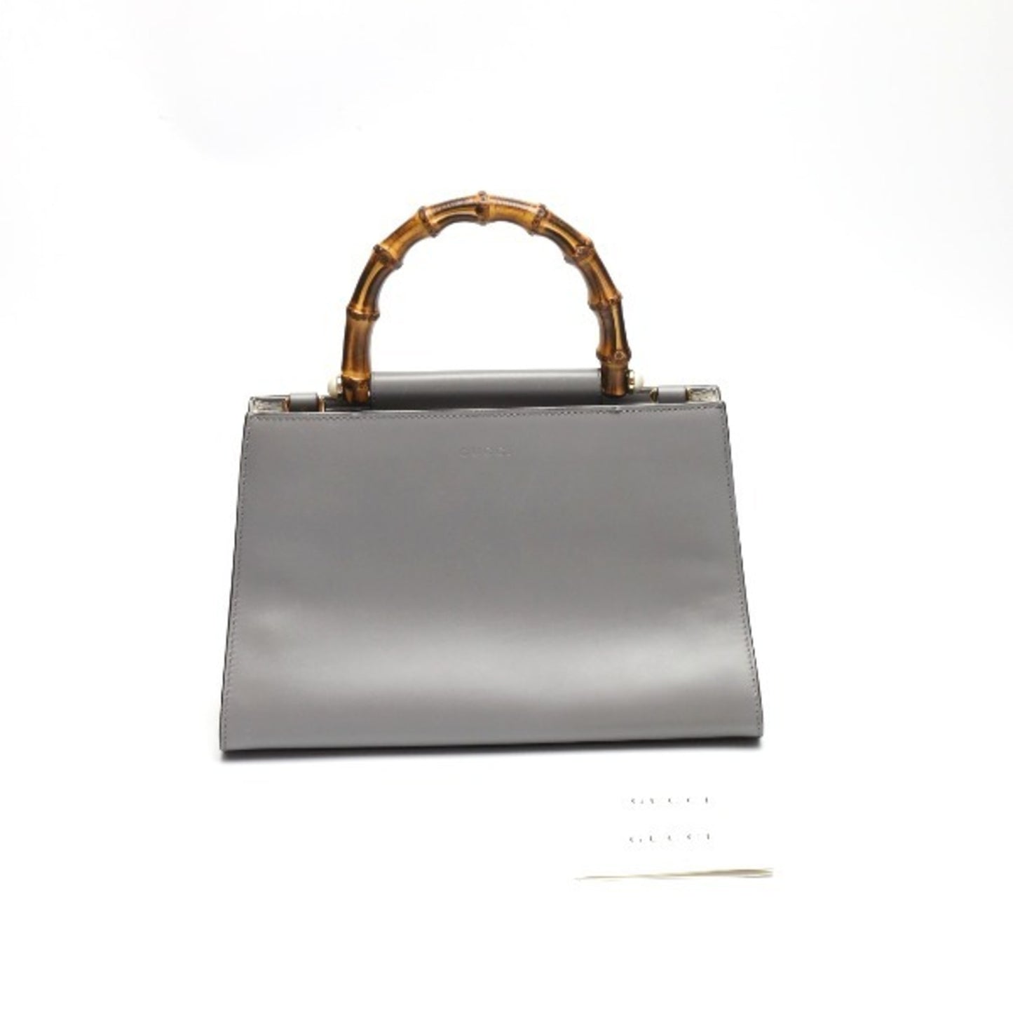 Gucci Gray Leather Bamboo