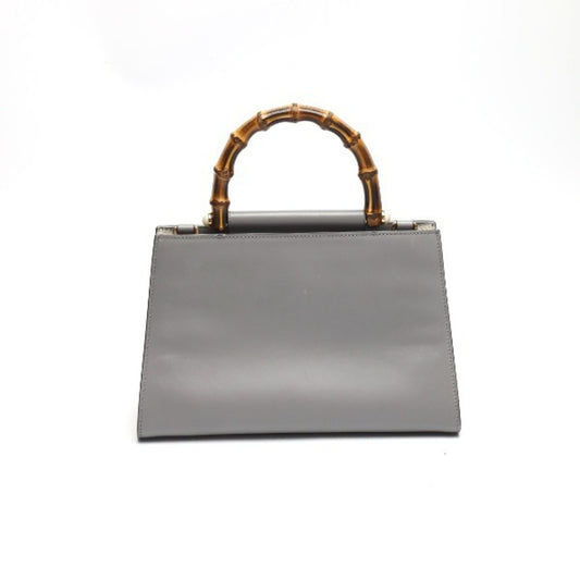 Gucci Gray Leather Bamboo