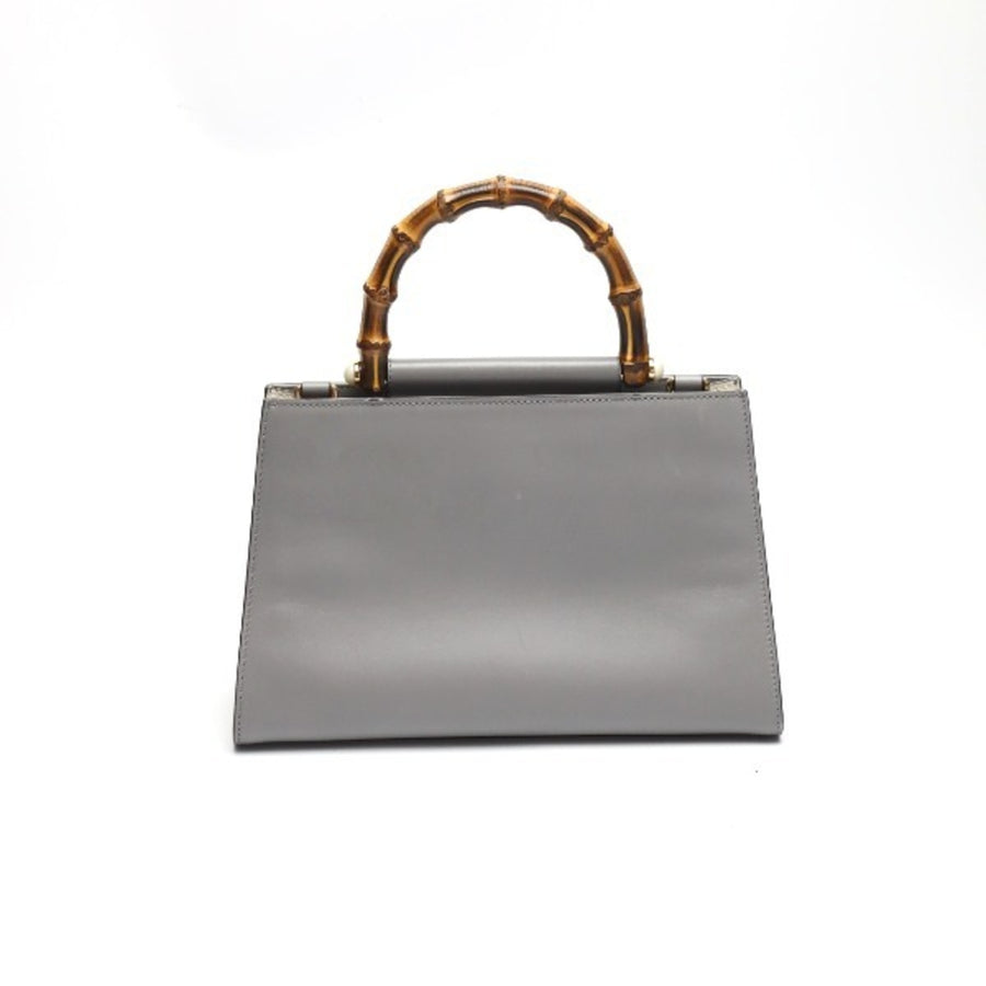 Gucci Gray Leather Bamboo