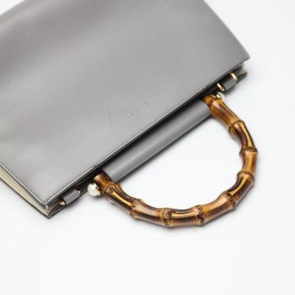 Gucci Gray Leather Bamboo