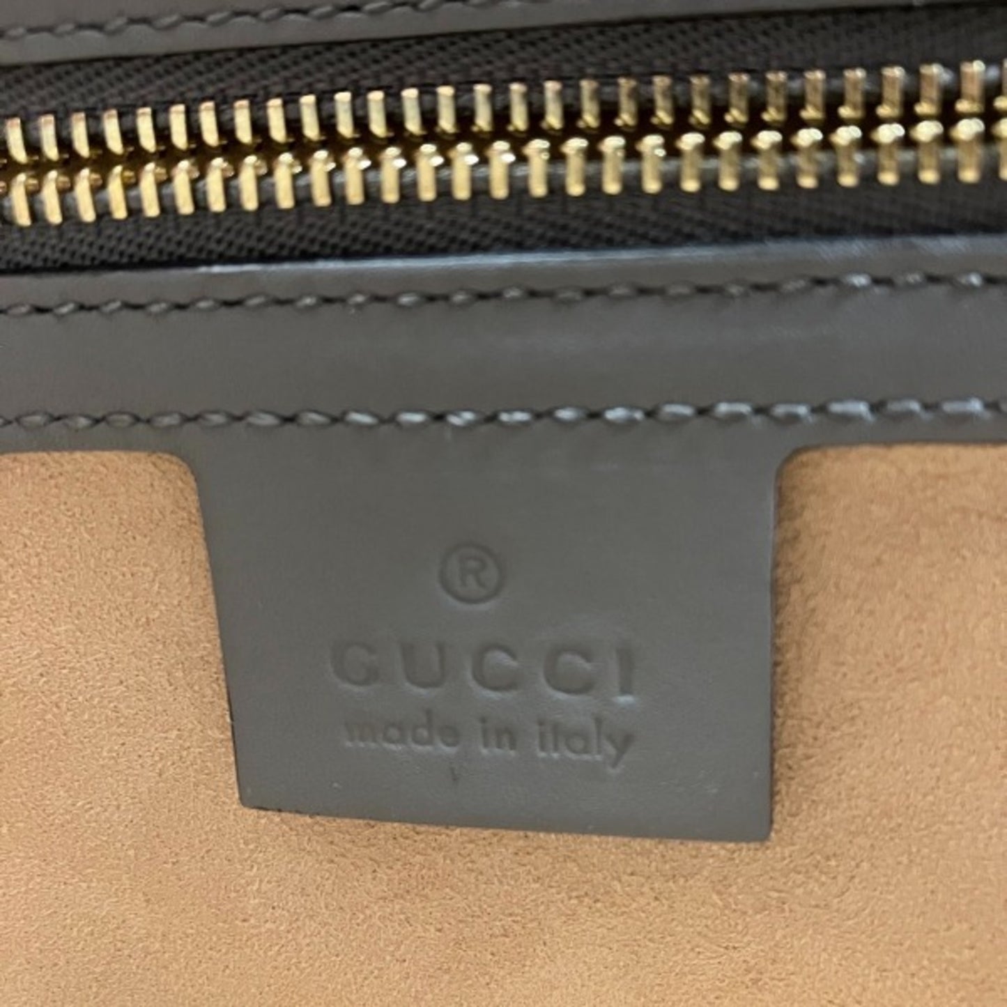 Gucci Gray Leather Bamboo