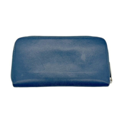 Chanel Blue Leather Long Portefeuille Zippé