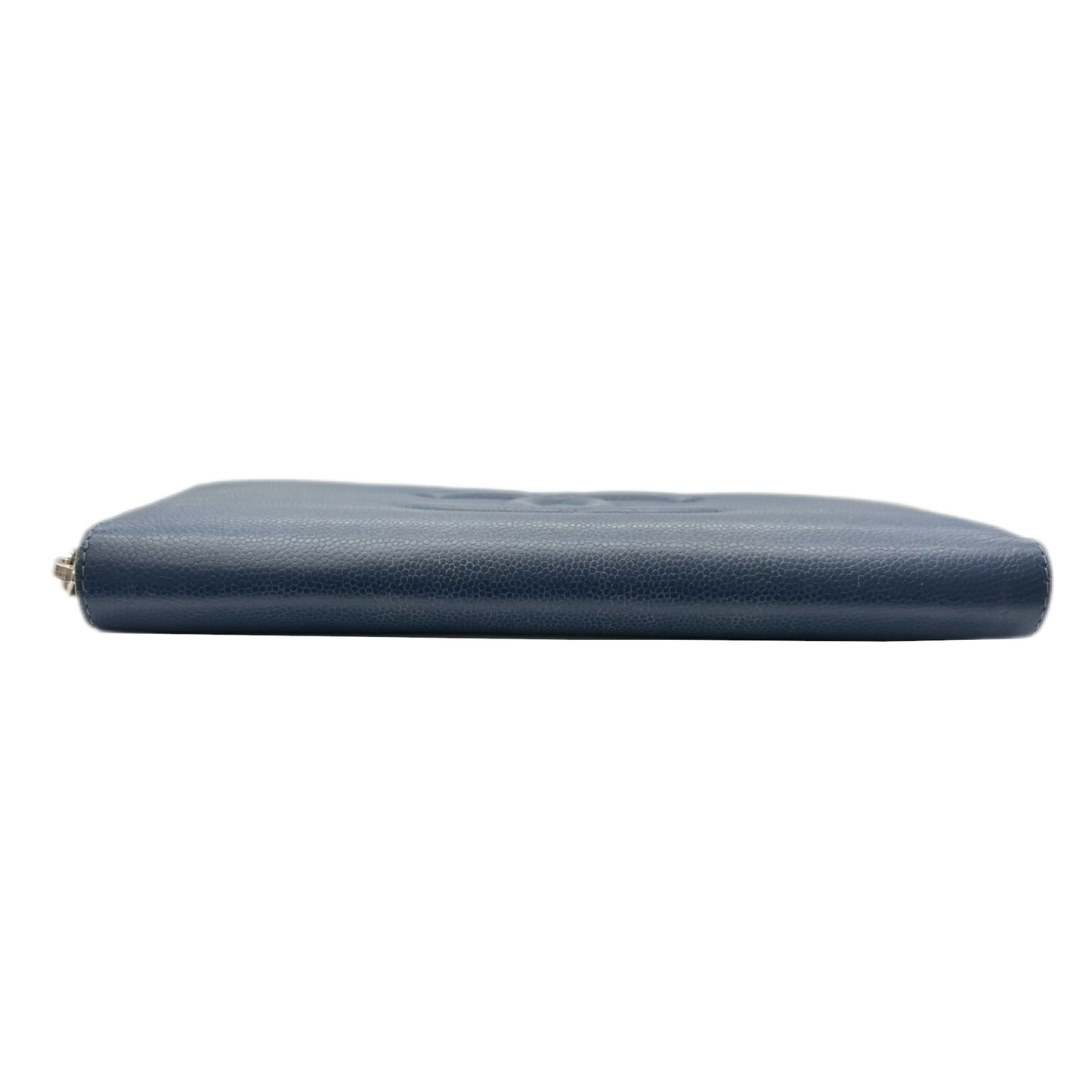 Chanel Blue Leather Long Portefeuille Zippé