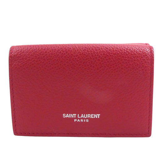 Saint Laurent Red Leather Wallet