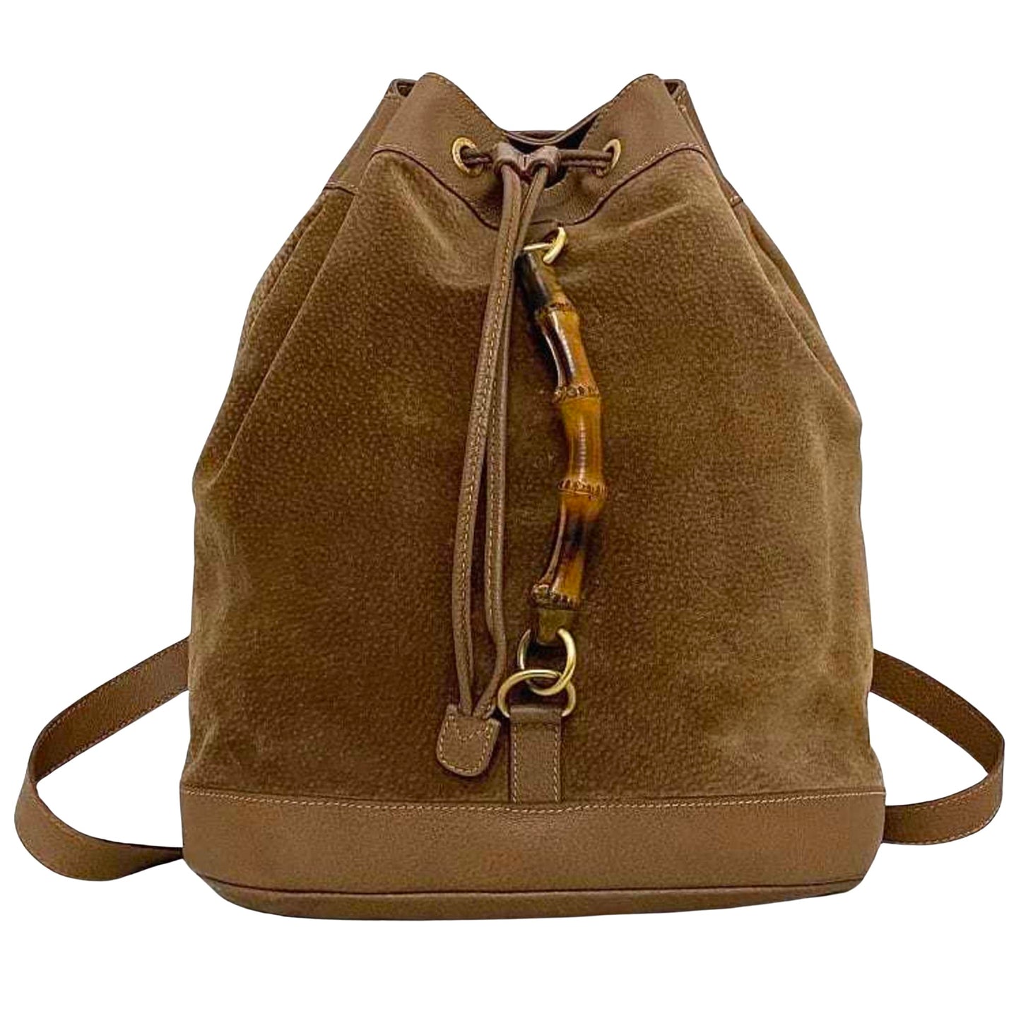 Gucci Brown Suede Bamboo