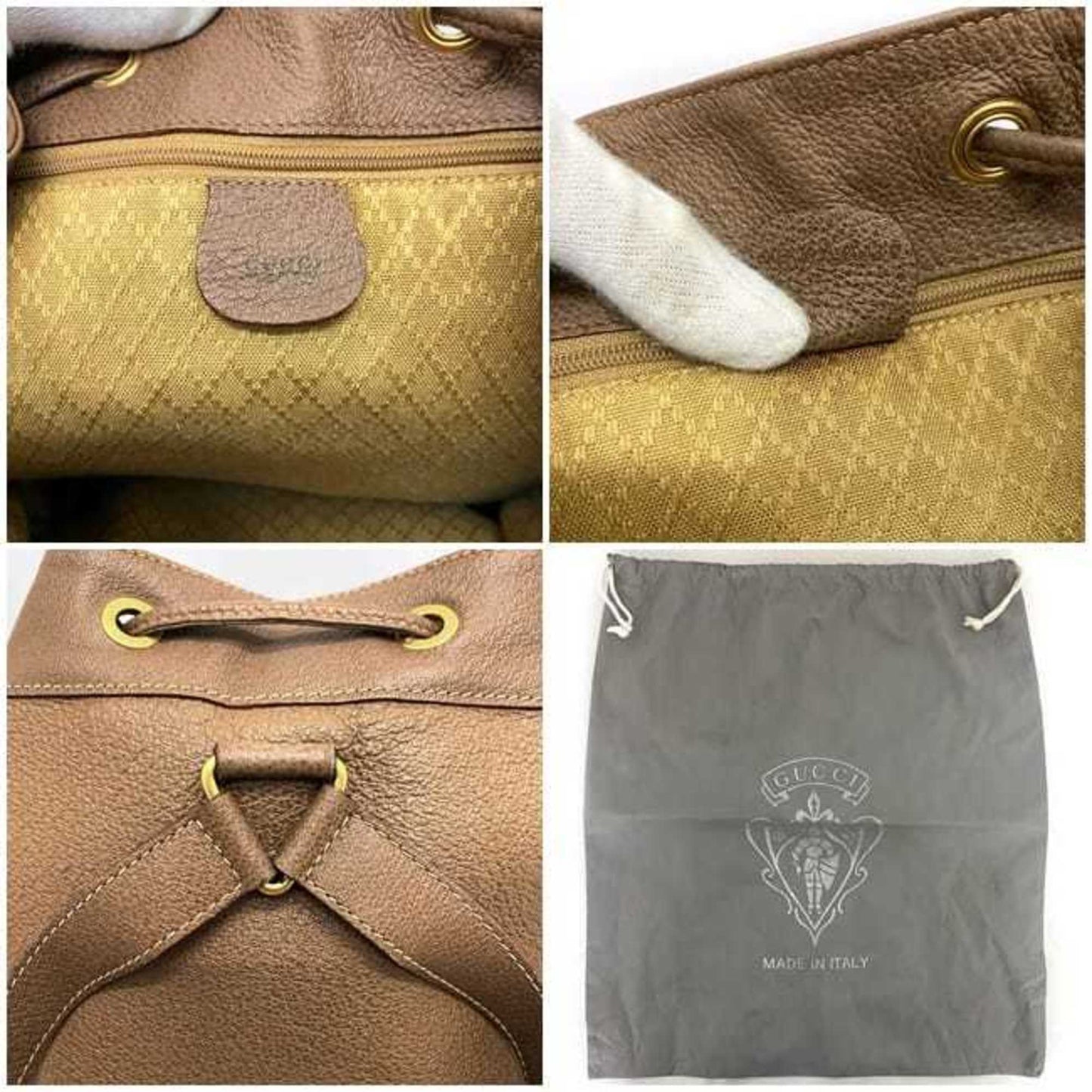 Gucci Brown Suede Bamboo