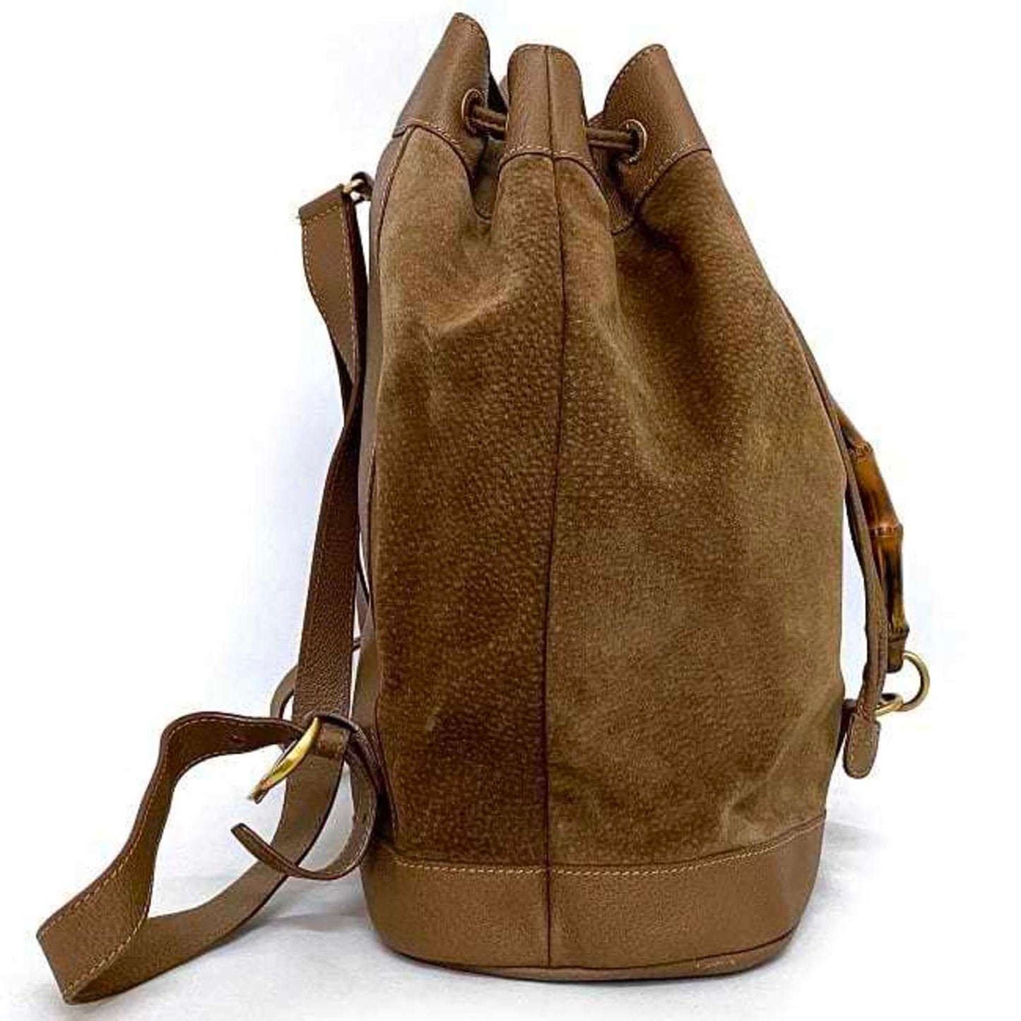 Gucci Brown Suede Bamboo