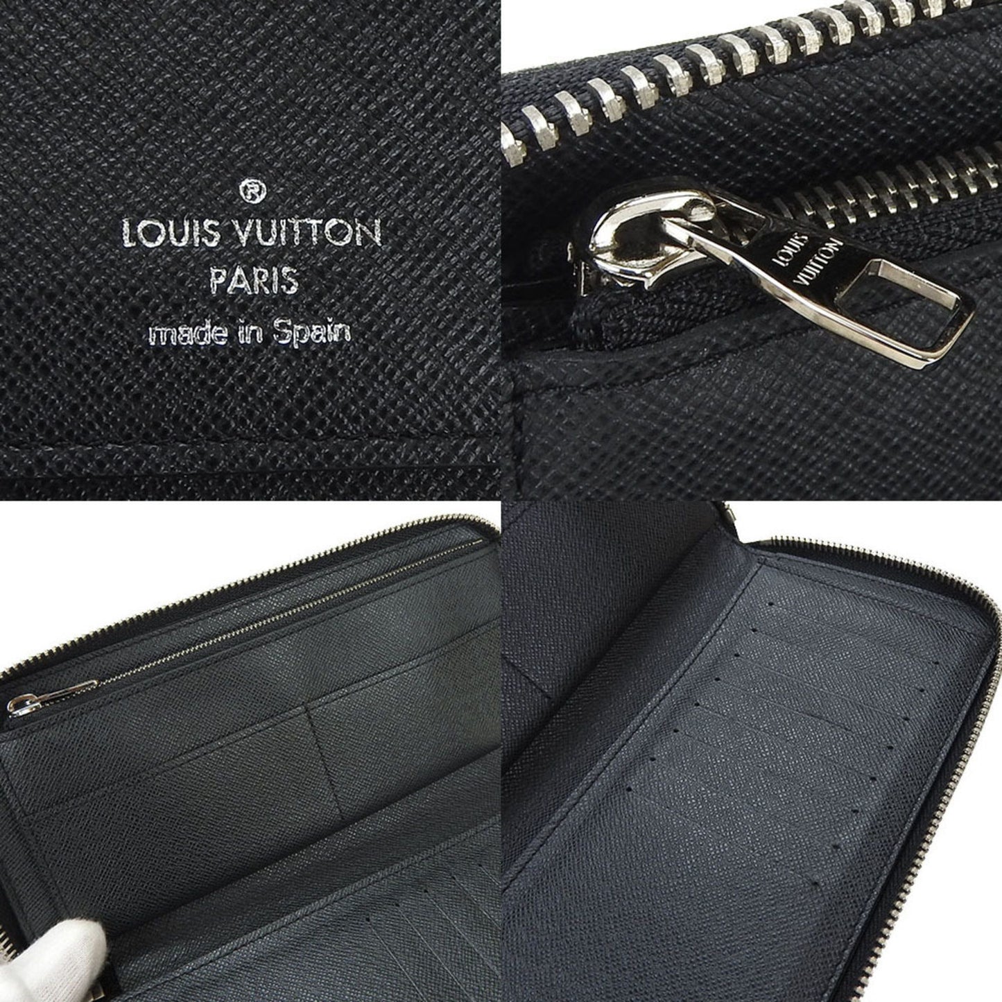 Louis Vuitton Black Leather Brazza