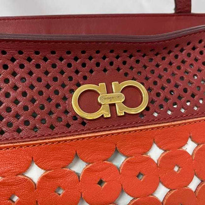 Salvatore Ferragamo Red Leather Gancini