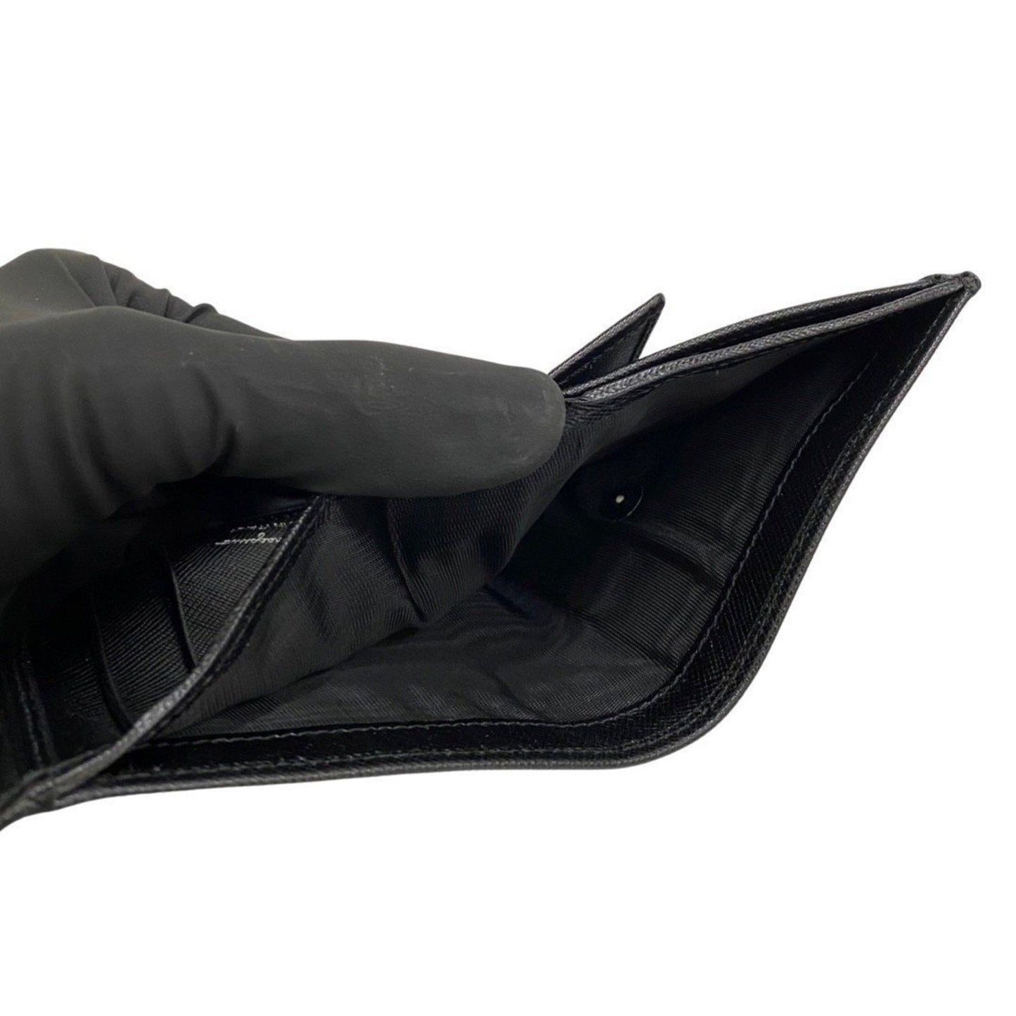 Salvatore Ferragamo Black Leather Wallet