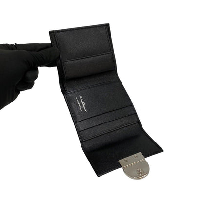 Salvatore Ferragamo Black Leather Wallet