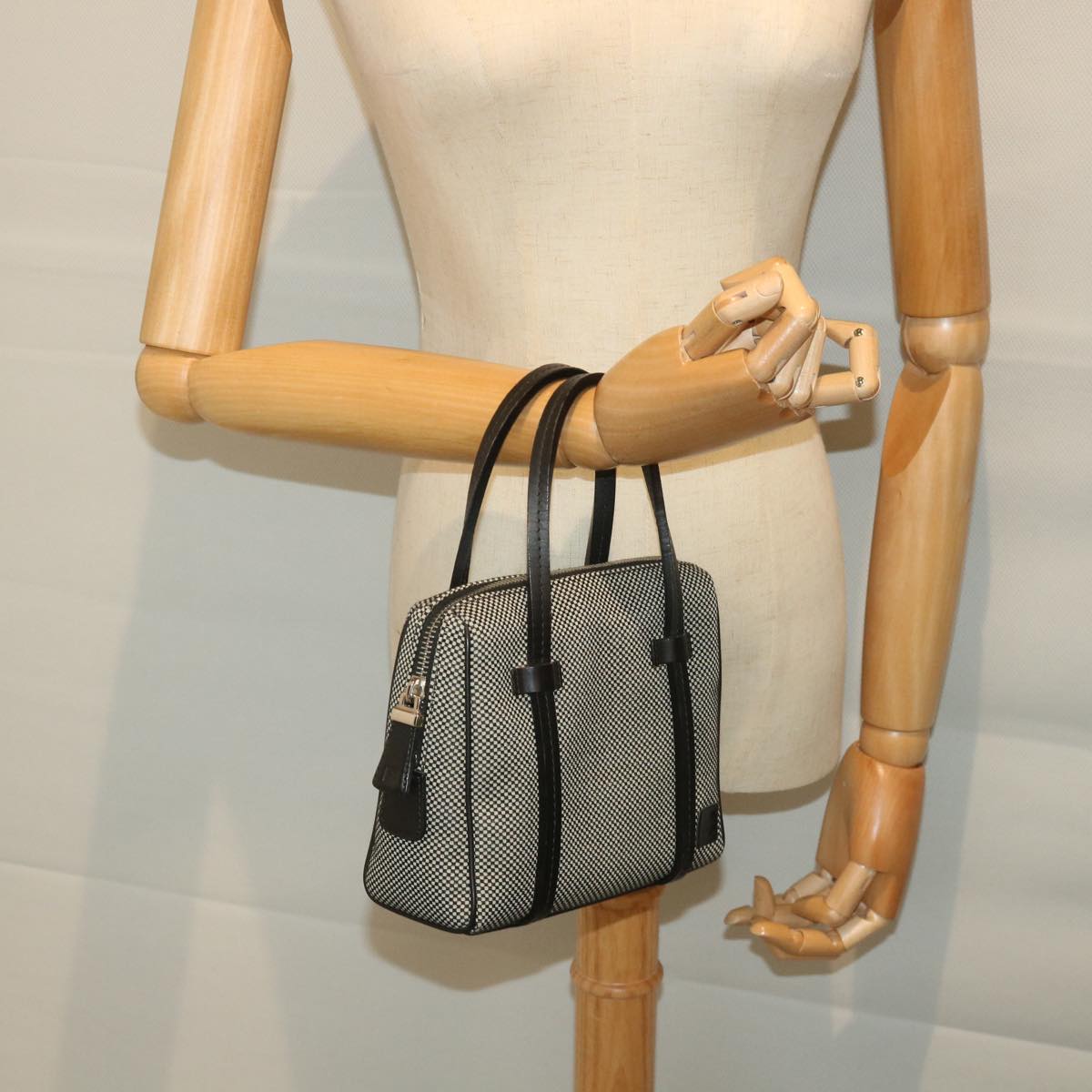 Bally Gray Canvas Handbag