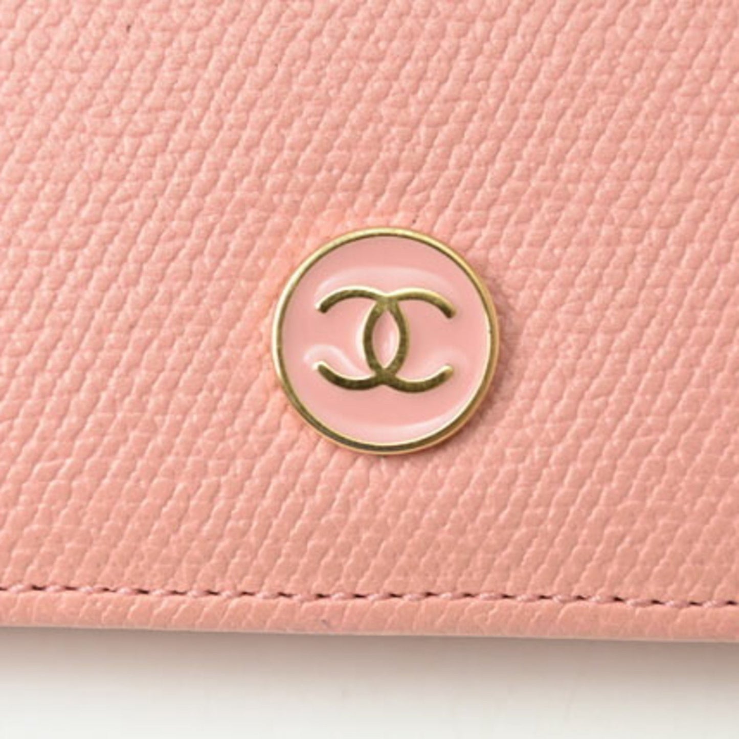 Chanel Pink Leather Coco Mark