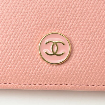 Chanel Pink Leather Coco Mark
