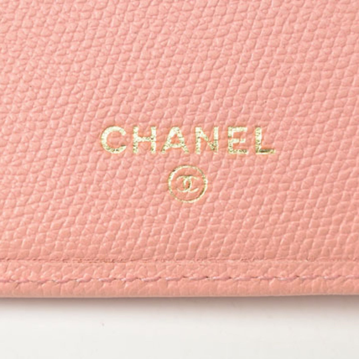 Chanel Pink Leather Coco Mark