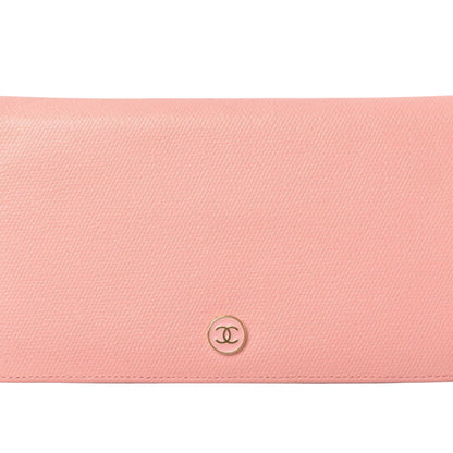 Chanel Pink Leather Coco Mark