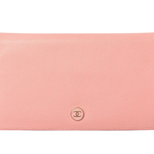 Chanel Pink Leather Coco Mark