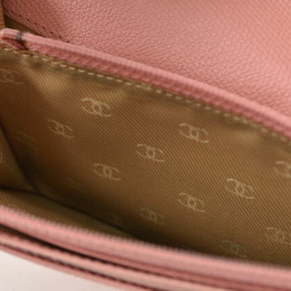Chanel Pink Leather Coco Mark