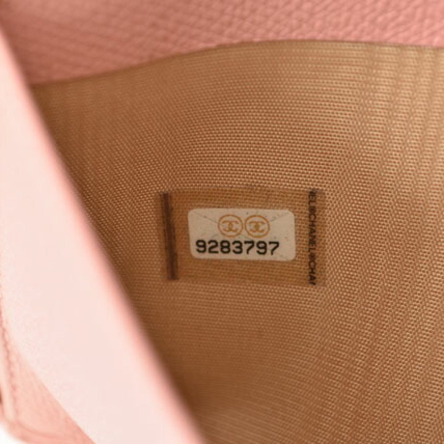 Chanel Pink Leather Coco Mark