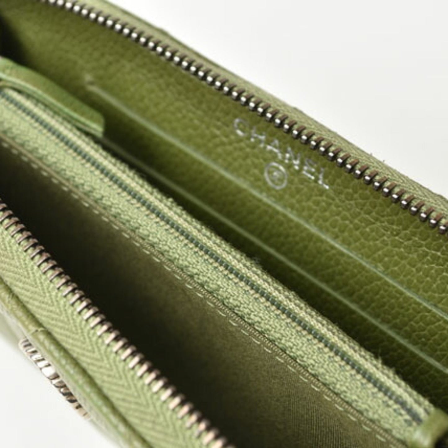 Chanel Green Leather Matelassé