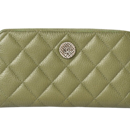 Chanel Green Leather Matelassé