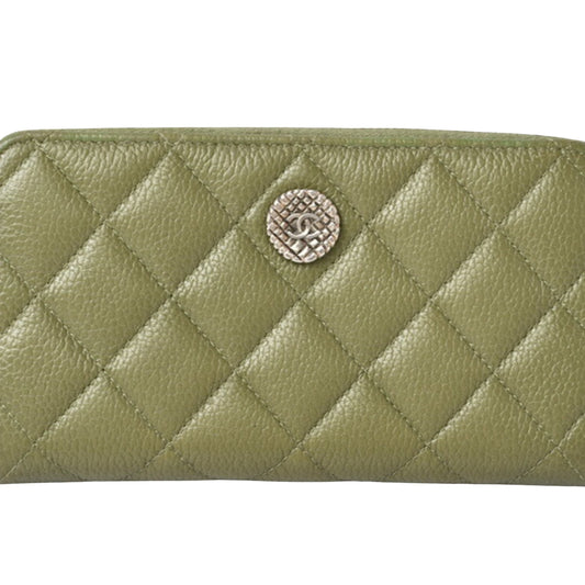 Chanel Green Leather Matelassé