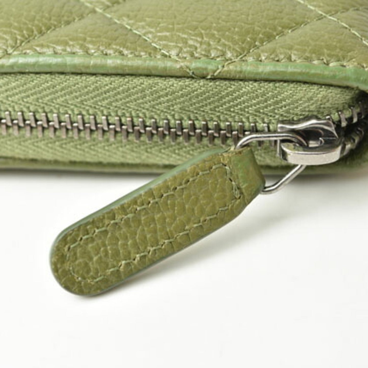 Chanel Green Leather Matelassé