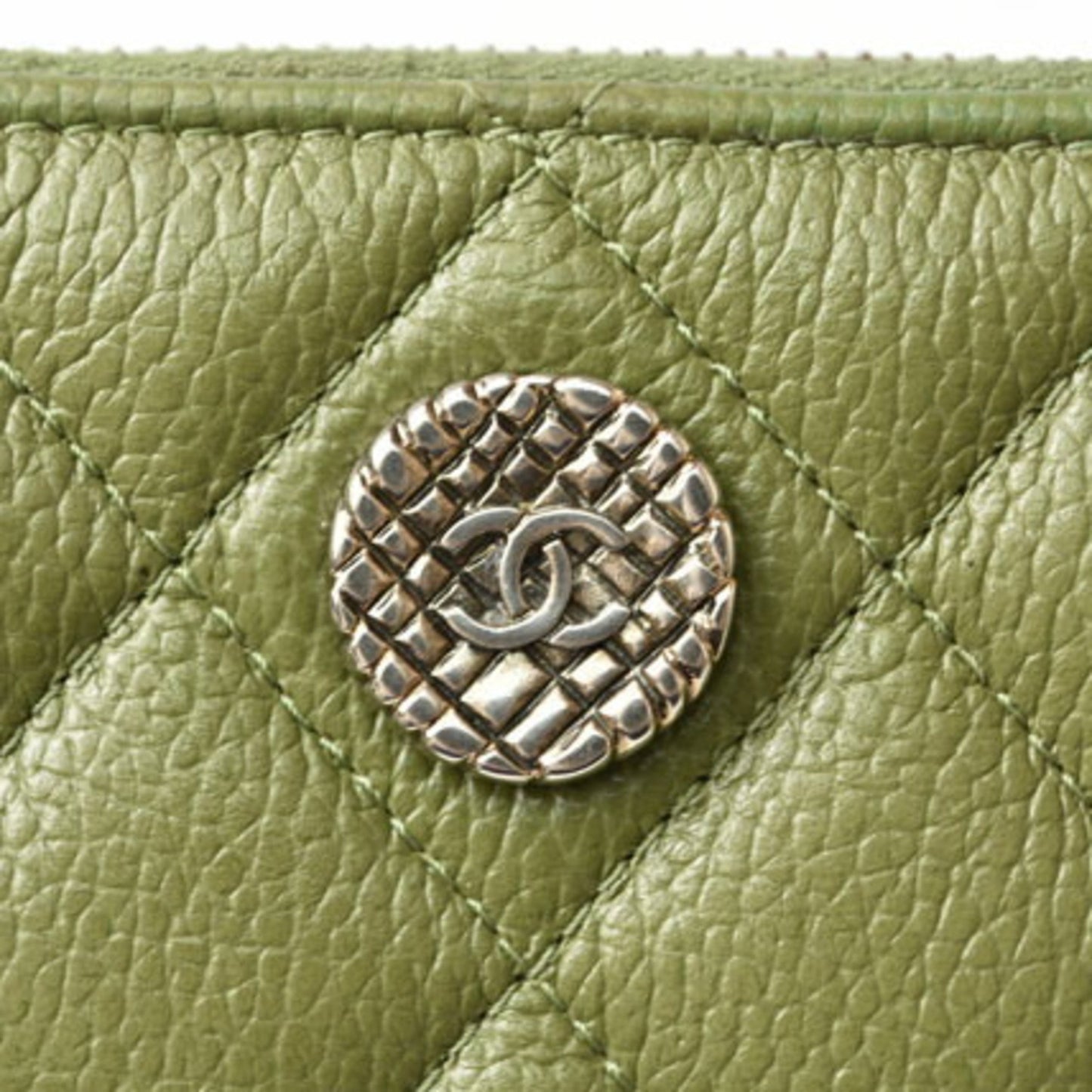 Chanel Green Leather Matelassé