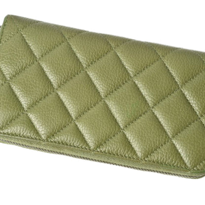 Chanel Green Leather Matelassé