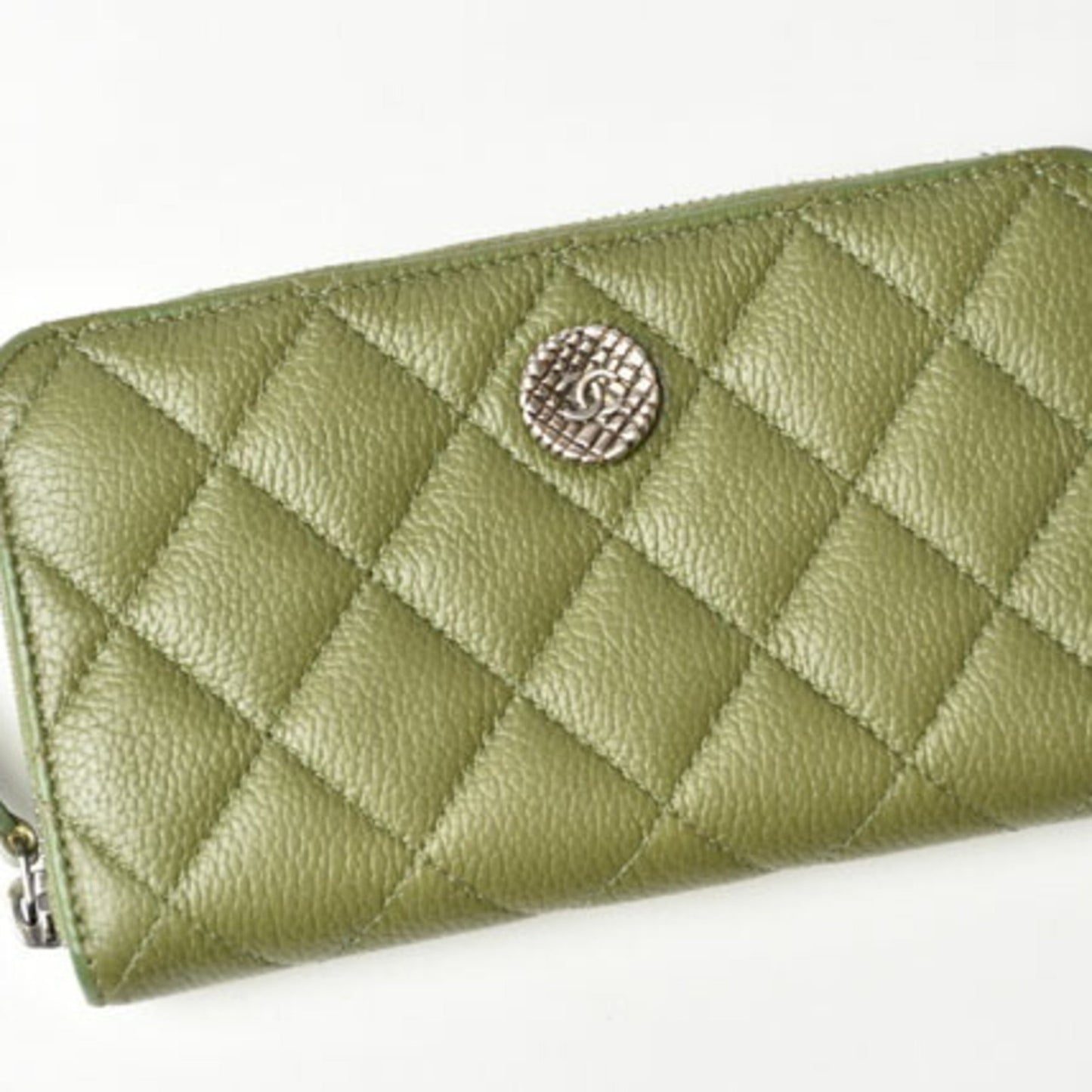Chanel Green Leather Matelassé