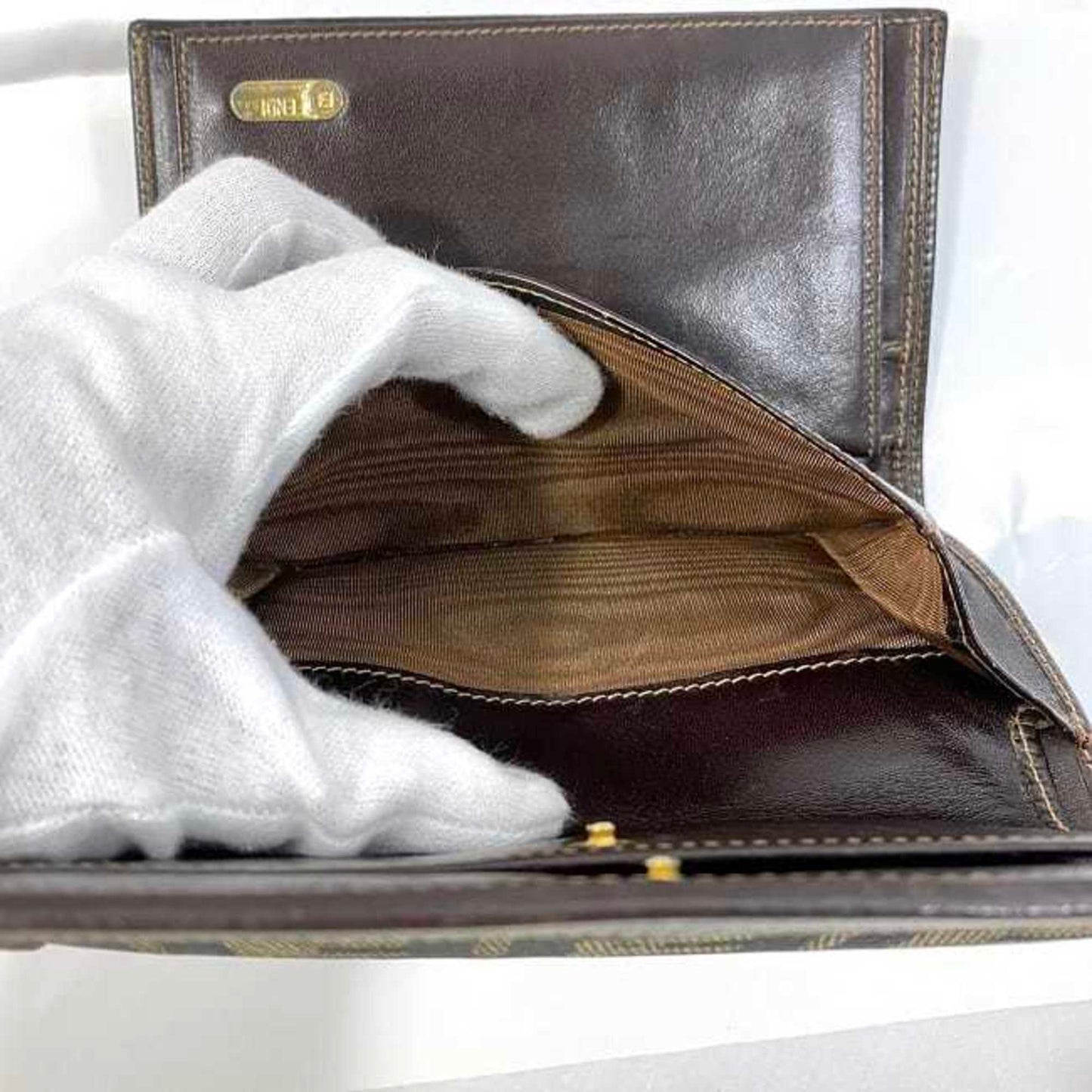 Fendi Brown Canvas Zucca