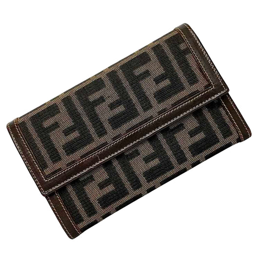 Fendi Brown Canvas Zucca