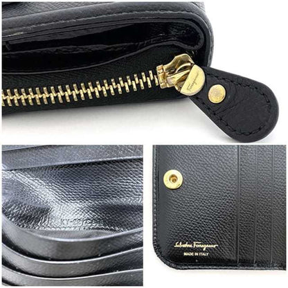 Salvatore Ferragamo Black Leather Vara